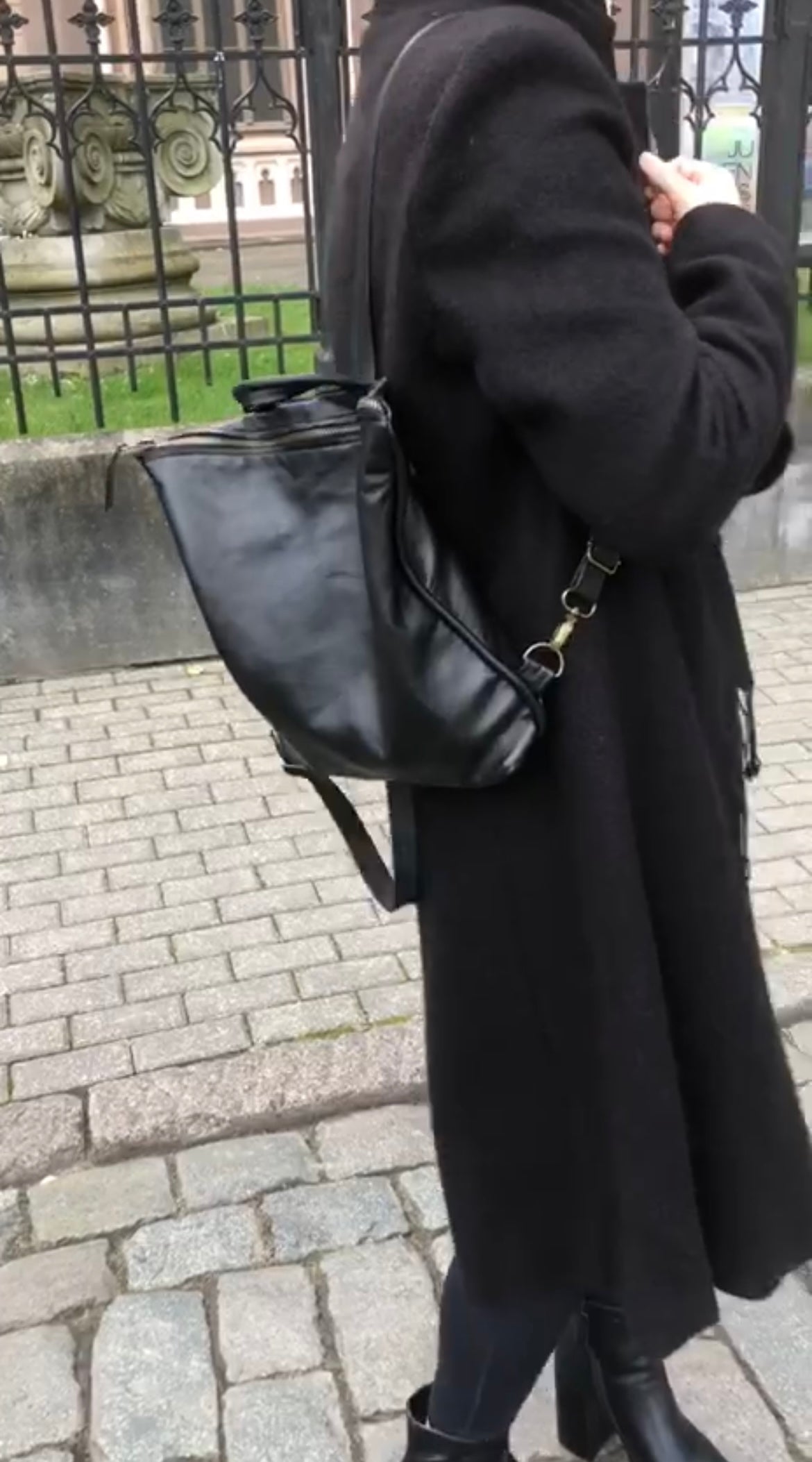 Premium Leather Black Backpack ESHMI