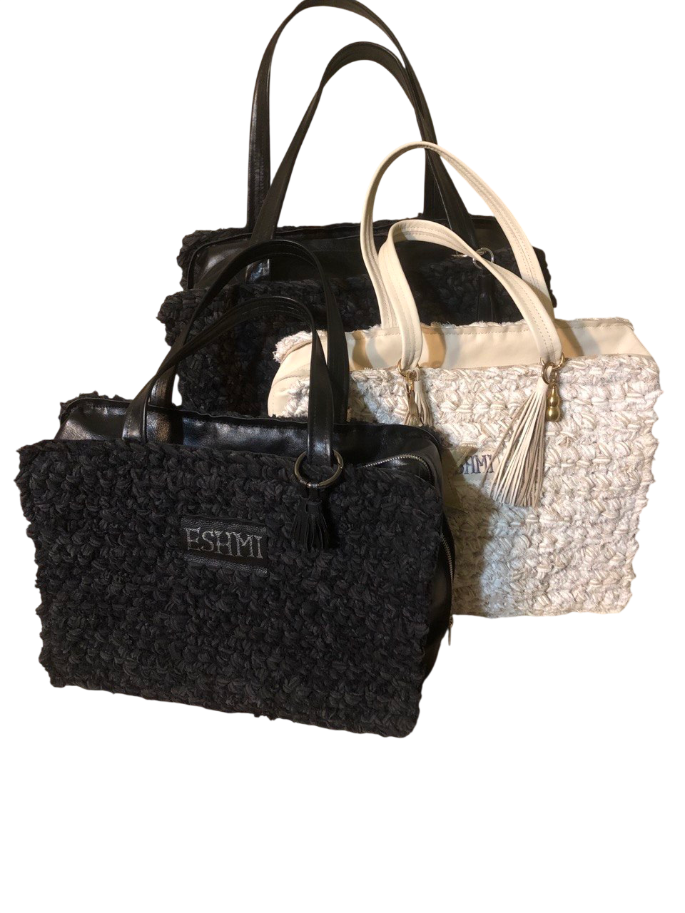 HandBag Natural leather cotton ESHMI Premium (small)