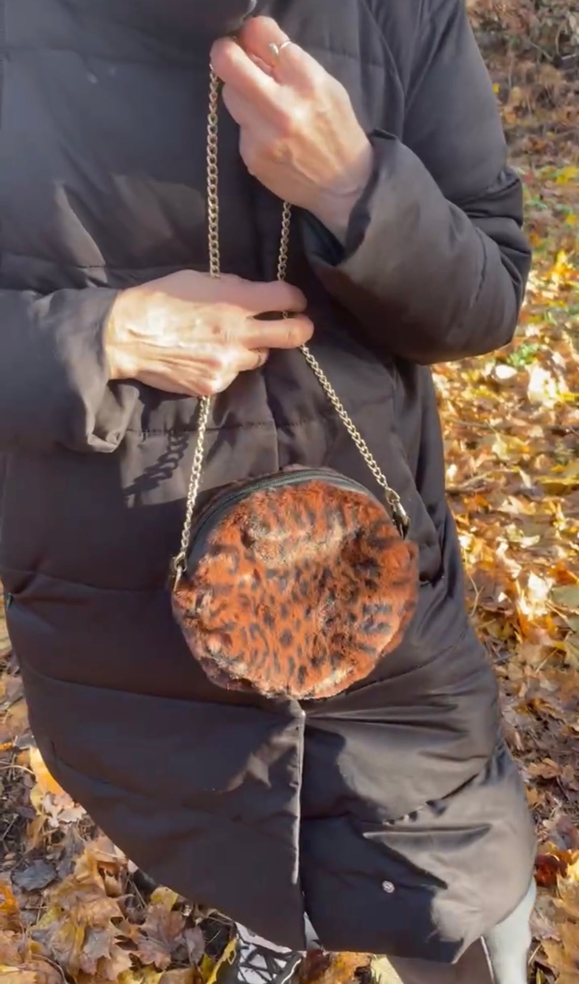 Handmade Small Leopard Print Bag