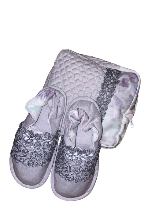 Travel kit Natural linen ESHMI Premium