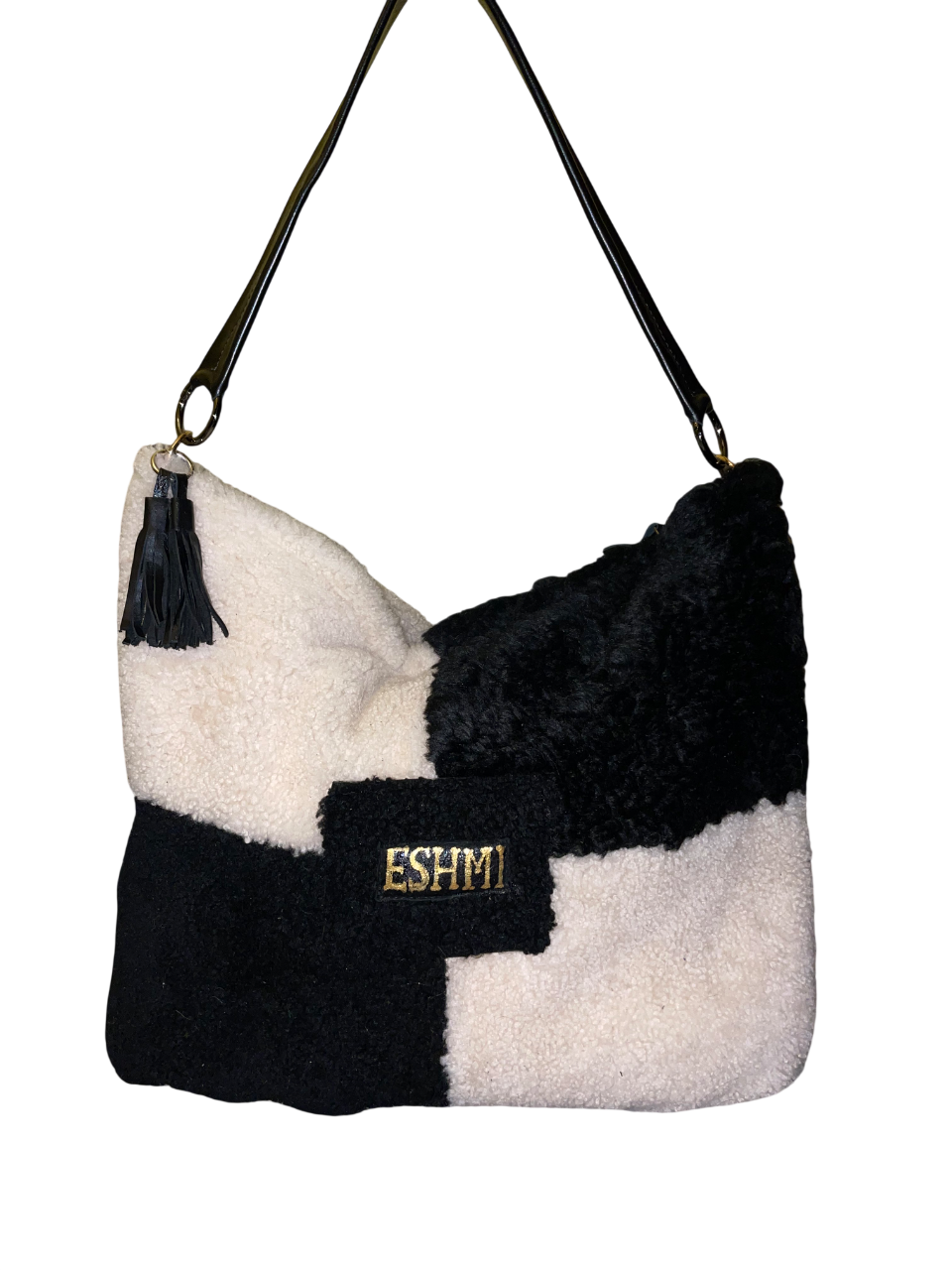 HandBag Natural leather Natural fur ESHMI Premium