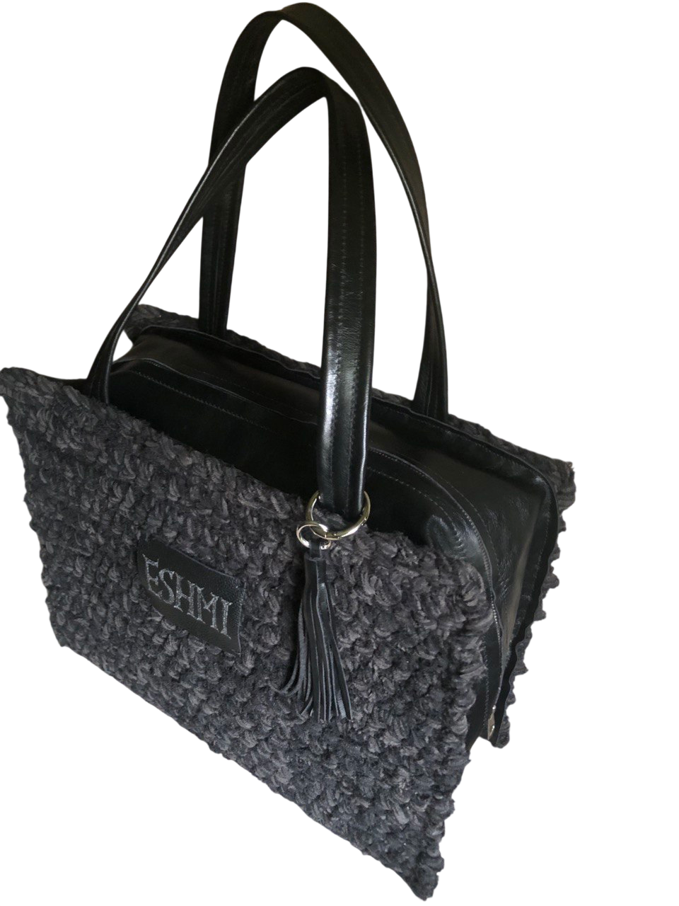 HandBag Natural leather linen ESHMI Premium (big)